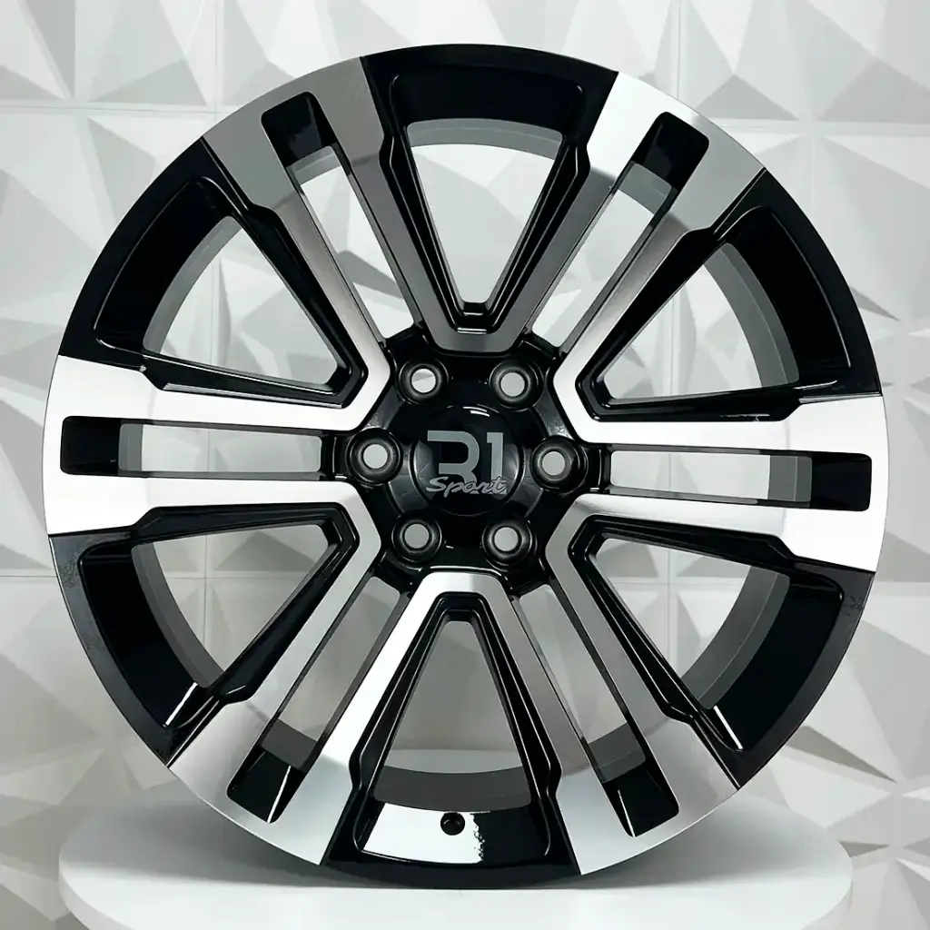 RIN 22X9 6-139.7 R1 SPORT FB668 BLACK MACHINE FACE ET24 CB78.1