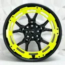 RIN 17X8.5 4-100/114.3 R1 SPORT QC1840A MATTE BF MATTE YELLOW RING ET20 CB73.1