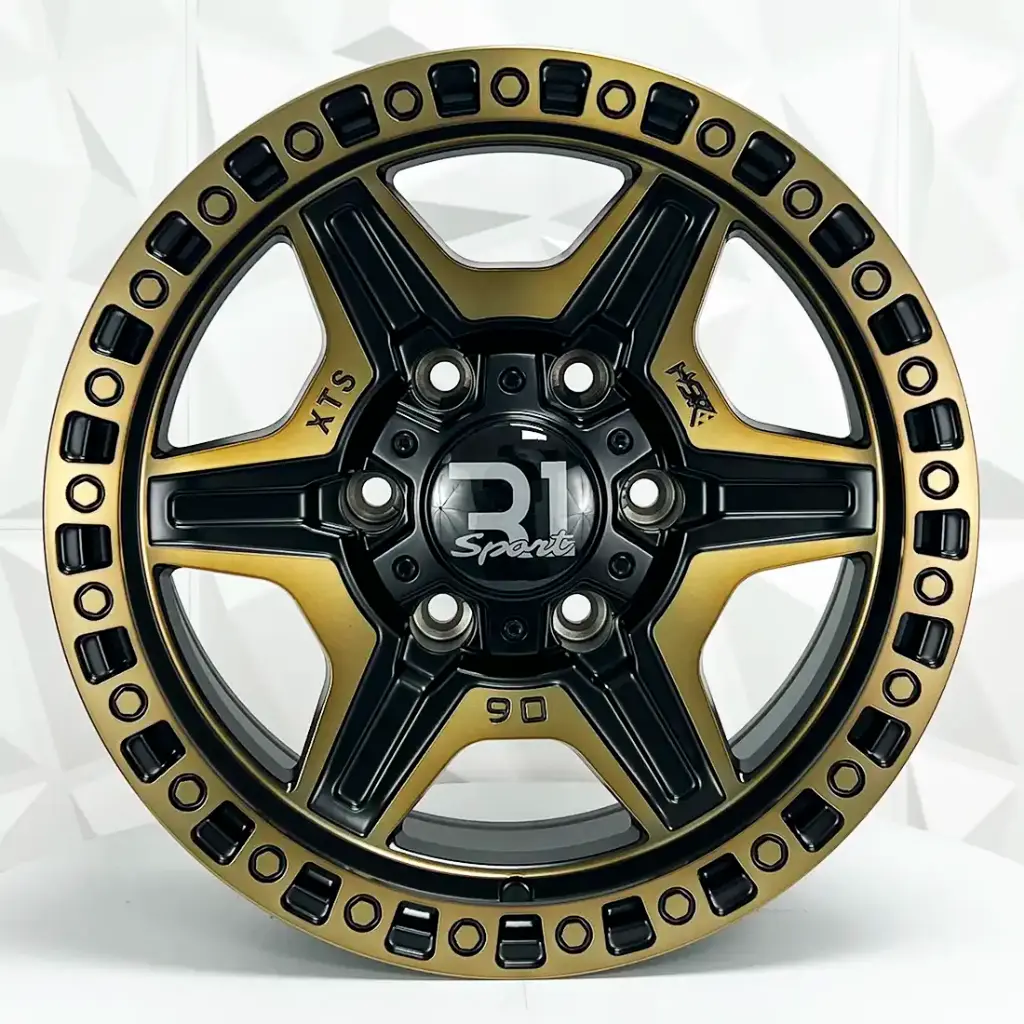 RIN 16X8 6-139.7 R1 SPORT 6127 BLACK MACHINE BRONZE COATING ET0 CB106.1